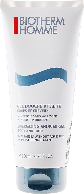 Body & Hair Gel Shampoo - Biotherm Homme Energizing Shower Gel — photo N1