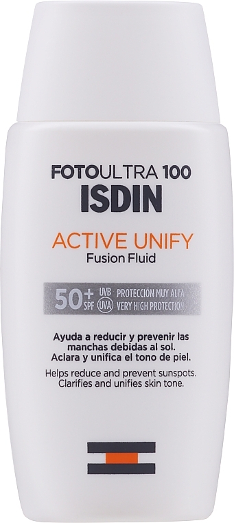 Sun-protecting Anti-Stain Face Fluid - Isdin Foto Ultra 100 Active Unify Fusion Fluid SPF50+ — photo N1