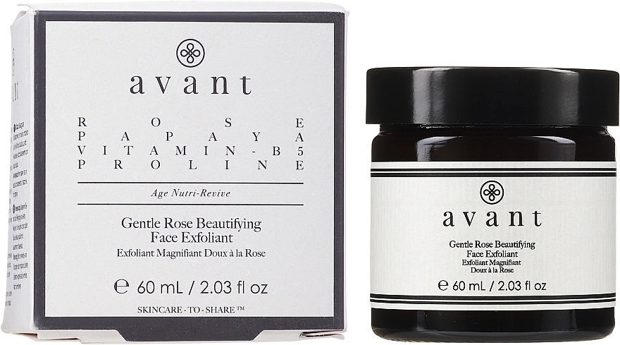 Anti-Aging Face Cream Exfoliant with Rose Extract - Avant Skincare Gentle Rose Beautifying Face Exfoliant — photo N1
