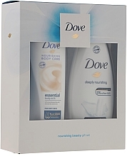 Fragrances, Perfumes, Cosmetics Set - Dove Nourishing Beauty Gift Set (sh/gel/250ml + b/milk/250ml)