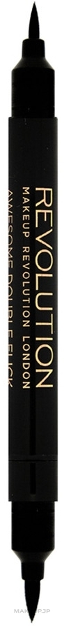 Eyeliner - Makeup Revolution Awesome Double Flick Liquid Eyeliner — photo Black