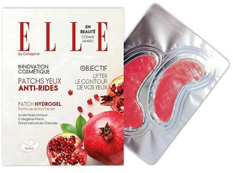 Hydrogel Patch with Pomegranate Extract - Elle By Collagena Pomegranate Anti-Wrinkle Hydrogel Patches — photo N1