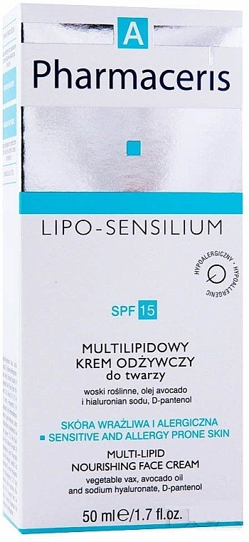 Lipid Restoring Cream - Pharmaceris A Lipo-Sensilium Multi-Lipid Nourishing Face Cream — photo N2