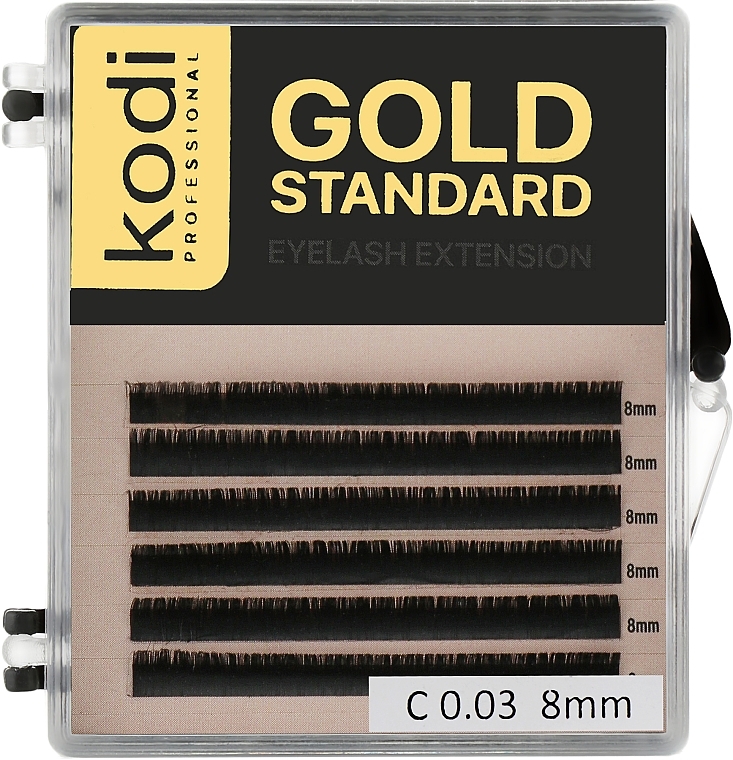 Gold Standard C 0.03 False Eyelashes (6 rows: 8 mm) - Kodi Professional — photo N1