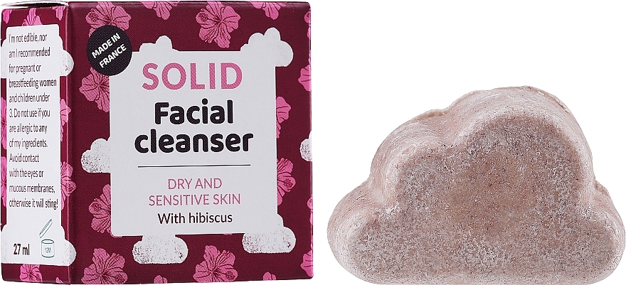 Solid Hibiscus Face Cleanser for Dry & Sensitive Skin - Lamazuna — photo N2