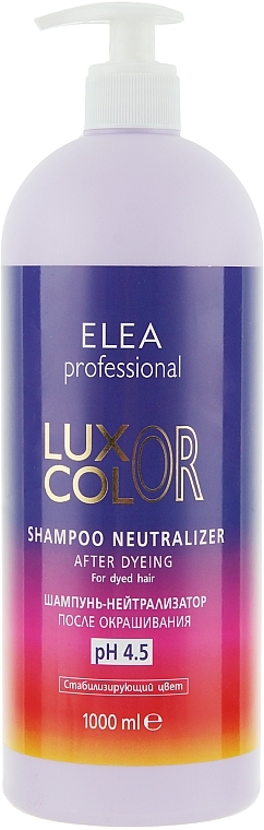 Post-Coloring Neutralizer Shampoo pH 4.5 - Elea Professional Luxor Color Shampoo Neutralizer — photo N3