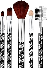 Makeup Brush Set, 5 pcs, BR-2532/1, leaves - La Rosa — photo N1