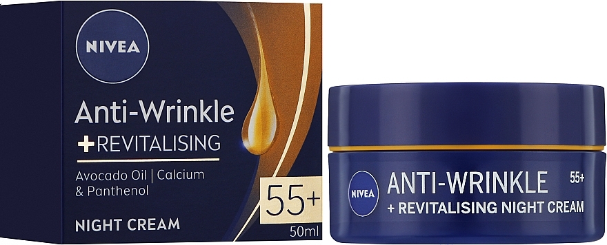 Night Cream "Youth Energy + Revitalization" 55+ - NIVEA Anti-Wrinkle Revitalizing Night Cream 55+ — photo N2