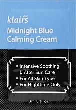 Soothing After Sun Cream for Sensitive Skin - Klairs Midnight Blue Calming Cream (sample) — photo N1