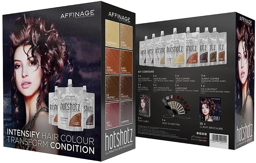 Set, 11 products - Affinage Salon Professional Hot Shotz Intro Kit — photo N1