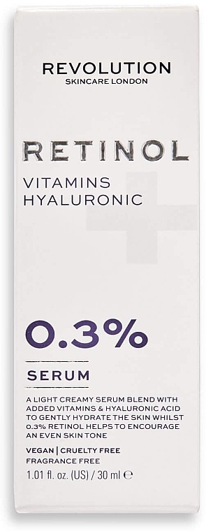 Retinol Face Serum - Revolution Skincare 0.3% Retinol with Vitamins & Hyaluronic Acid Serum — photo N3