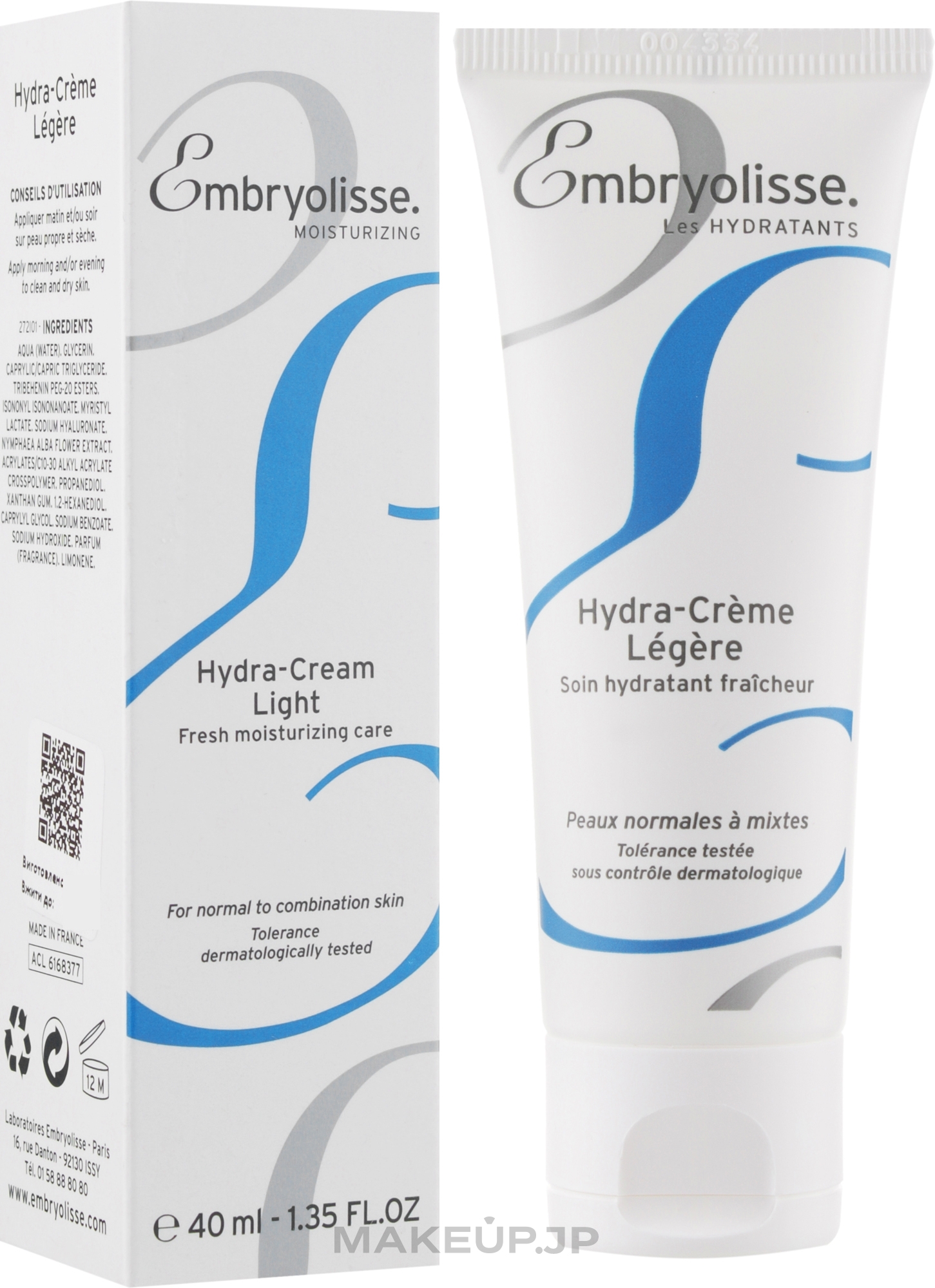 Light Moisturizing Face Cream - Embryolisse Laboratories Hydra-Cream Light — photo 40 ml
