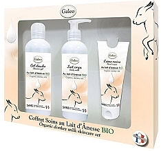 Set - Galeo Organic Donkey Milk Scincare Set (sh/gel/250ml + b/milk/250ml + h/cr/75ml) — photo N2