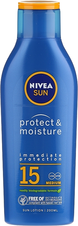 Moisturizing Sun Body Lotion - NIVEA Sun Protect & Moisture Sun Lotion SPF15 — photo N3