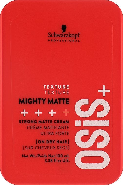 Mattifying Hair Cream - Schwarzkopf Professional Osis+ Mighty Matte Strong Matte Cream — photo N1