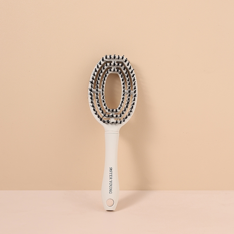 Coco White Hair Brush - Sister Young Hair Brush — photo N3