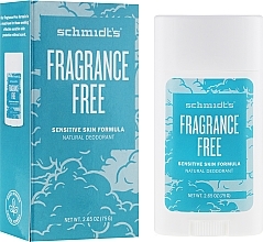 Natural Deodorant - Schmidt's Deodorant Sensitive Skin Fragrance Free Stick — photo N4