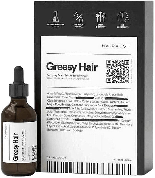 オイリーヘア用 クレンジング セラム - Hairvest Greasy Hair Purifying Scalp Serum For Oily Hair	 — photo N1