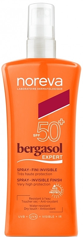 Sun Spray - Noreva Bergasol Expert Spray Invisible Finish SPF50+ — photo N1