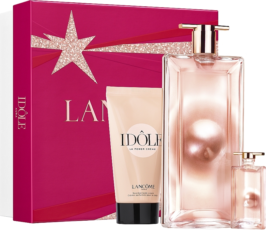 Lancome Idole Aura - Set (edp/50ml + edp/mini/5ml + b/cr/50ml)  — photo N1