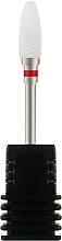 Ceramic Nail Drill Bit 'Corn', 640701REV, reversible red mark - Tufi Profi Premium — photo N1