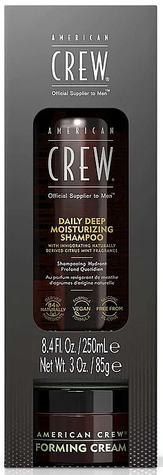 Set - American Crew Daily Deep Moisturizing Set (h/cr/85g + h/shampoo/250ml) — photo N3