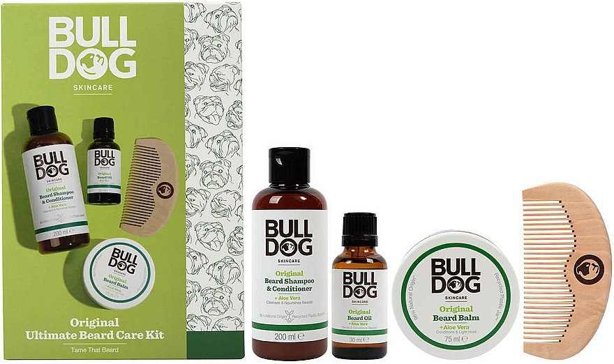 Set, 4 products - Bulldog Original + Aloe Vera Ultimate Beard Care Kit — photo N3