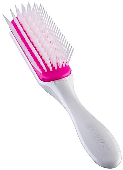 D3 Hair Brush, grey and pink - Denman Original Styler 7 Row Cherry Blossom — photo N1