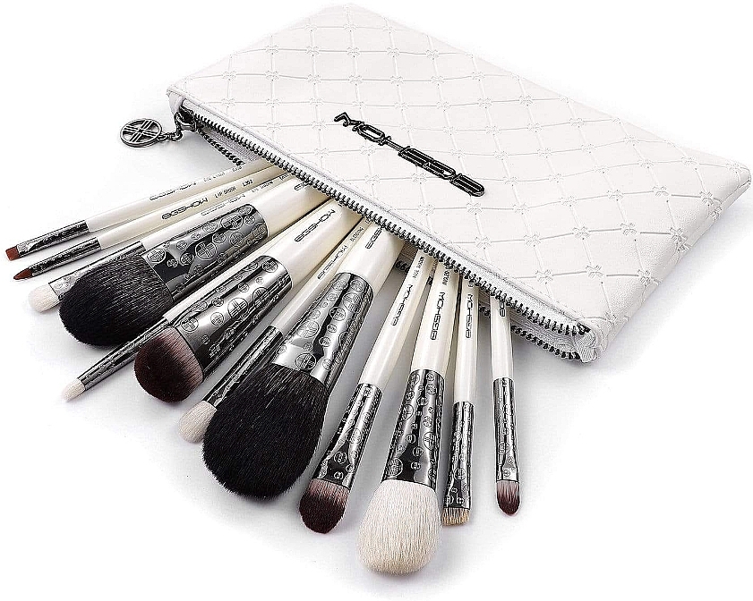 Makeup Brush Set, 12pcs - Eigshow Classic Makeup Brush Kit Light Gun Black — photo N9