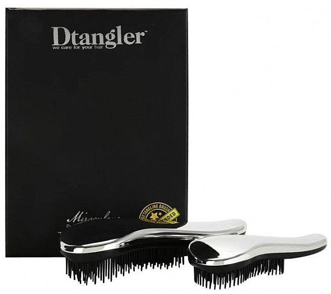 Hair Brush Set - KayPro Dtangler Miraculous Silver (brush/2pcs) — photo N2