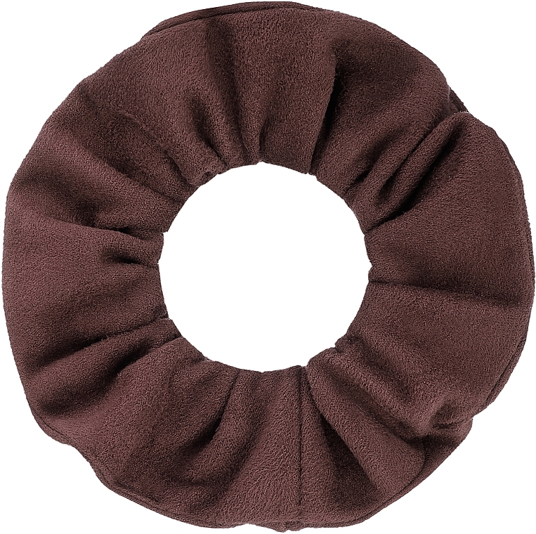 Suede Classic Hair Scrunchie, Brown - MakeUp — photo N2