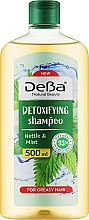 Fragrances, Perfumes, Cosmetics Nettle & Mint Detox Shampoo for Oily Hair - DeBa Detoxifying Shampoo for Greasy Hair