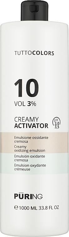 Cream Color Activator 10 vol 3 % - Puring Tutto Colors — photo N3