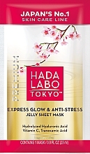 Fragrances, Perfumes, Cosmetics Jelly Sheet Mask - Hada Labo Tokyo Express Glow&Anti-Stress Jelly Sheet Mask