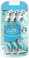 Fragrances, Perfumes, Cosmetics Disposable Shaving Razors for Sensitive Skin, 6 pcs, blue - Gillette Venus Sensitive
