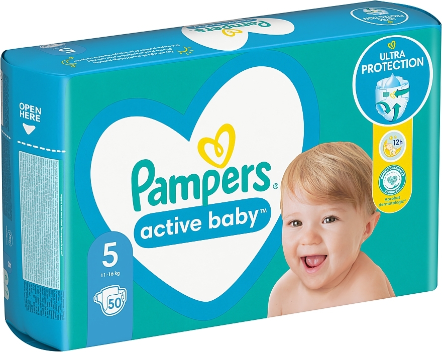 Pampers Active Baby Diapers 5 (11-16 kg), 50 pcs - Pampers — photo N30