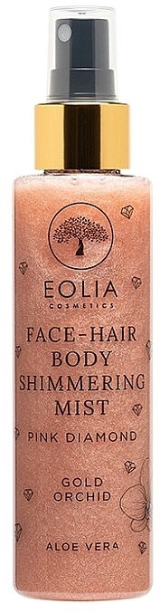 Golden Orchid Face, Body & Hair Pink Shimmer Spray - Eolia Face, Hair & Body Shimmering Mist Pink Diamond Gold Orchid — photo N1