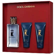 Dolce & Gabbana K By Dolce & Gabbana - Set (edt/100ml+ash/balm/50ml+sh/gel/50ml) — photo N2