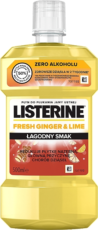 Fresh Ginger & Lime Mouthwash - Listerine Fresh Ginger & Lime Mild Taste — photo N1