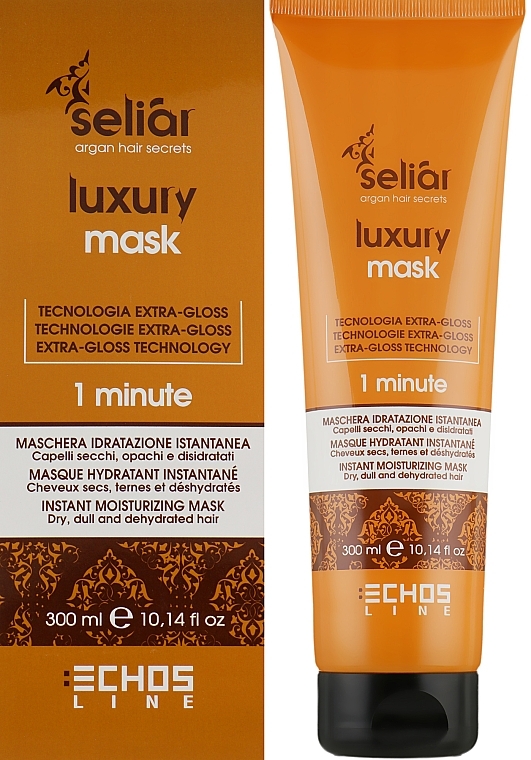 Moisturizing Hair Mask - Echosline Seliar Luxury 15 Actions Mask — photo N1