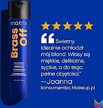 Hair Color Preserving Shampoo - Matrix Total Results Brass Off Blue Shampoo For Brunettes — photo N5