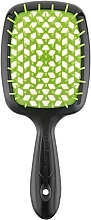 Fragrances, Perfumes, Cosmetics Hair Brush, black and green - Janeke Superbrush