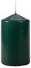 Cylindrical Candle 60x100 mm, green - Bispol — photo N1