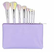 Fragrances, Perfumes, Cosmetics Set of 8 Makeup Brushes + Bag, purple - ILU Basic Mu Unicorn Makeup Brush