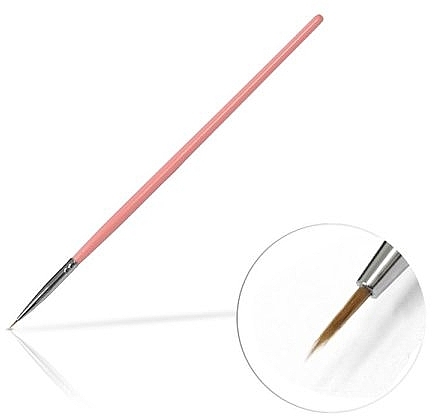 Nail Art Brush, 4 mm Pink - Silcare Brush 00 — photo N8