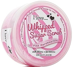 Fragrances, Perfumes, Cosmetics Sugar Body Scrub - I Love... Pink Marshmallow Whipped Sugar Body Scrub