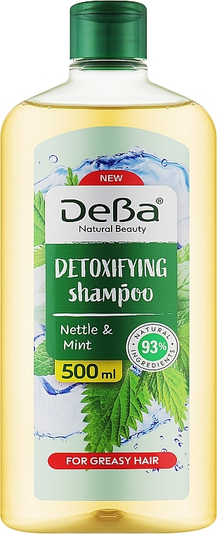 Nettle & Mint Detox Shampoo for Oily Hair - DeBa Detoxifying Shampoo for Greasy Hair — photo N3