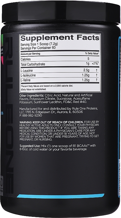 Amino Acid 'Watermelon Splash' - Rule One BCAAs Watermelon Splash — photo N2