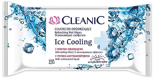 Refreshing Wipes, 15 pcs - Cleanic Ice Cooling Wipes — photo N1