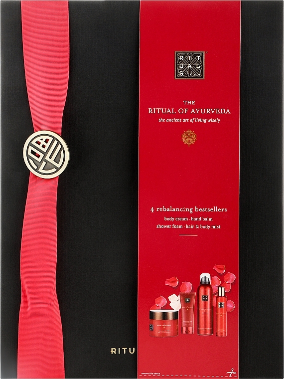 Set - Rituals The Ritual Of Ayurveda (sh/gel/200ml + h/cr/70ml + mist/50ml + b/cr/200ml) — photo N1